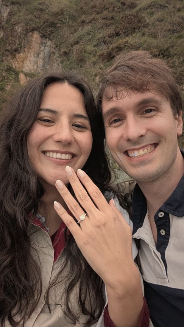 Alejandra y Nacho el día de la pedida